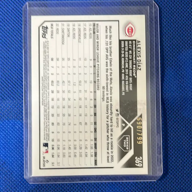 2023 Topps Series 1 Alexis Diaz 369 Purple /799