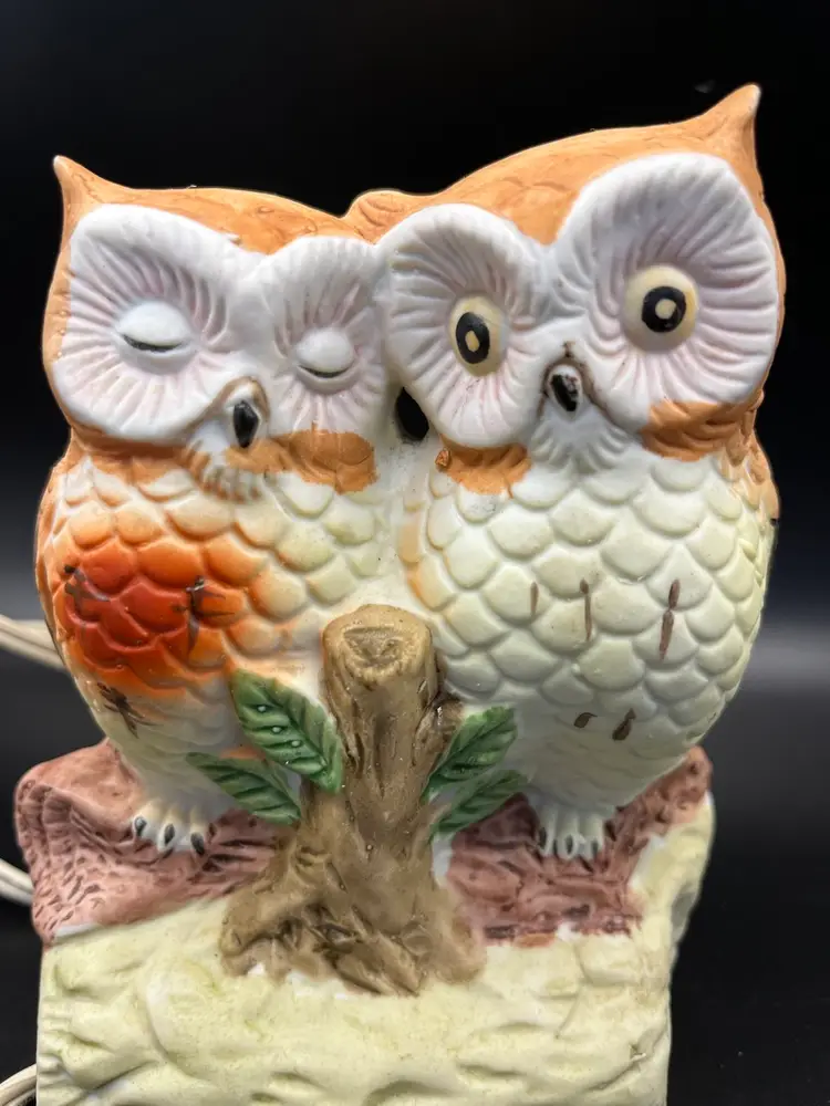 Vintage Owl Family Night Light.
