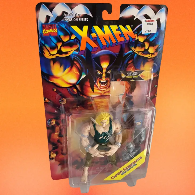 NEW 1995 Marvel X-Men Captive Sabretooth Invasion Series Action Figure Toy Biz
