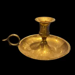 Vintage Brass Chamber Candlestick Holder