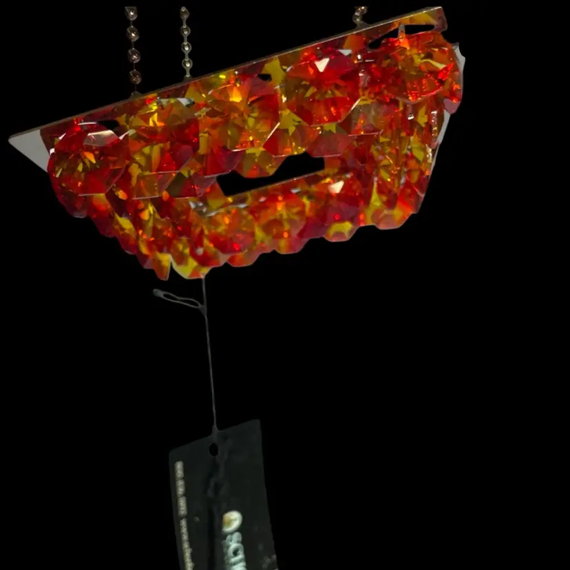 Schonbek Geometrix 5" Swarovski Crystal  Mini Pendant Light -Orange 2004