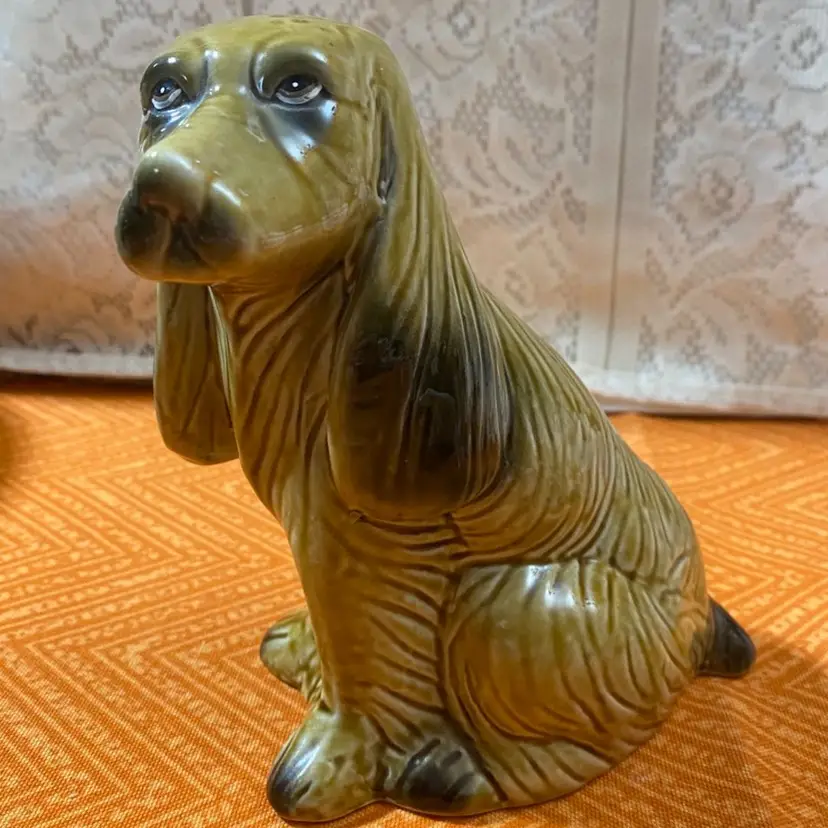 Hound Dog Ceramic Figurine 
