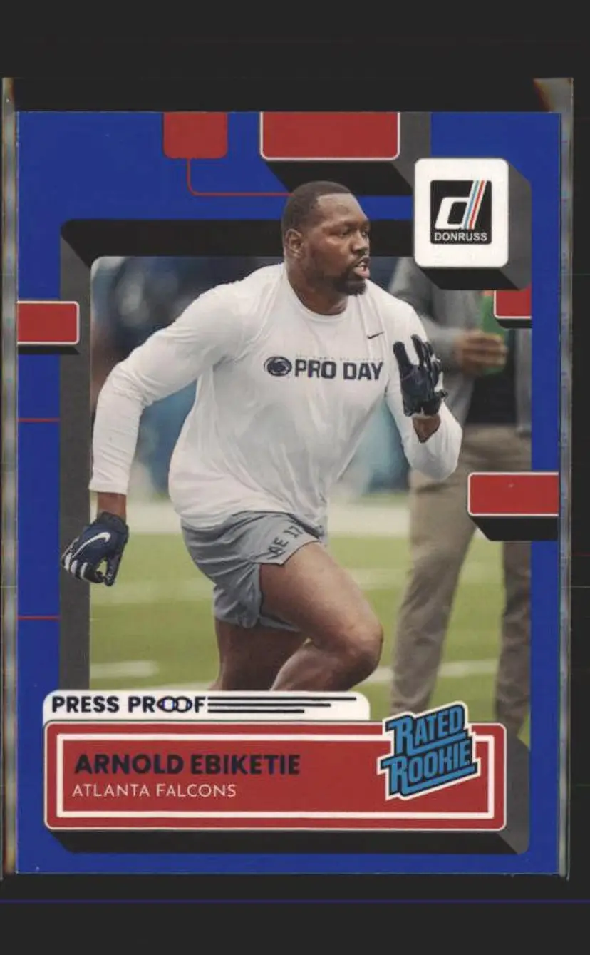 2022 Donruss #366 Arnold Ebiketie Blue Press Proof - (139) - Atlanta Falcons