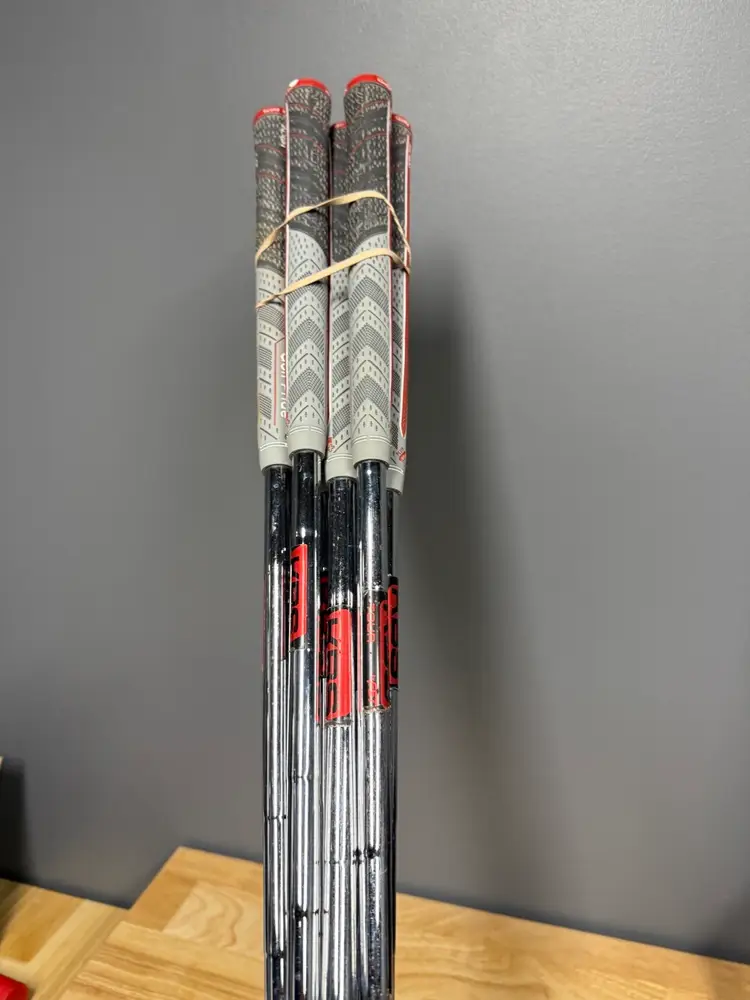 KBS Stiff Flex Iron Shaft Pulls 5-PW , Plus 2 Wedge Shafts Newer MC+4 Align Grips