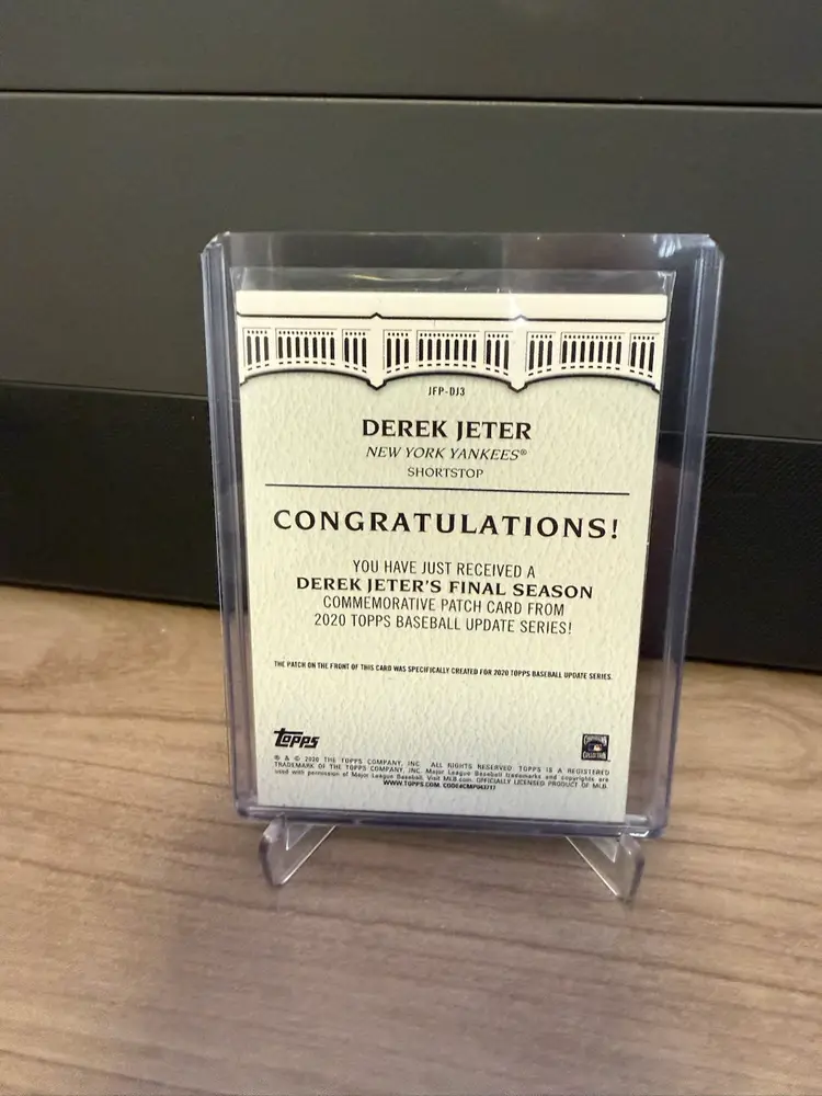 Derek Jeter 2020 Topps Update #JFP-DJ3 Final Season Comm Patch Yankees