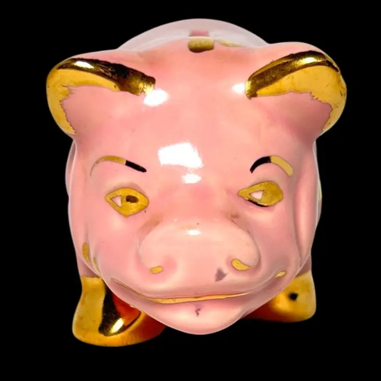 🐖 Pink Piggie Bank With Shiny Golden Accents 💕! Wee Wee Wee - Take The Piggy All The Way Home 🐷
