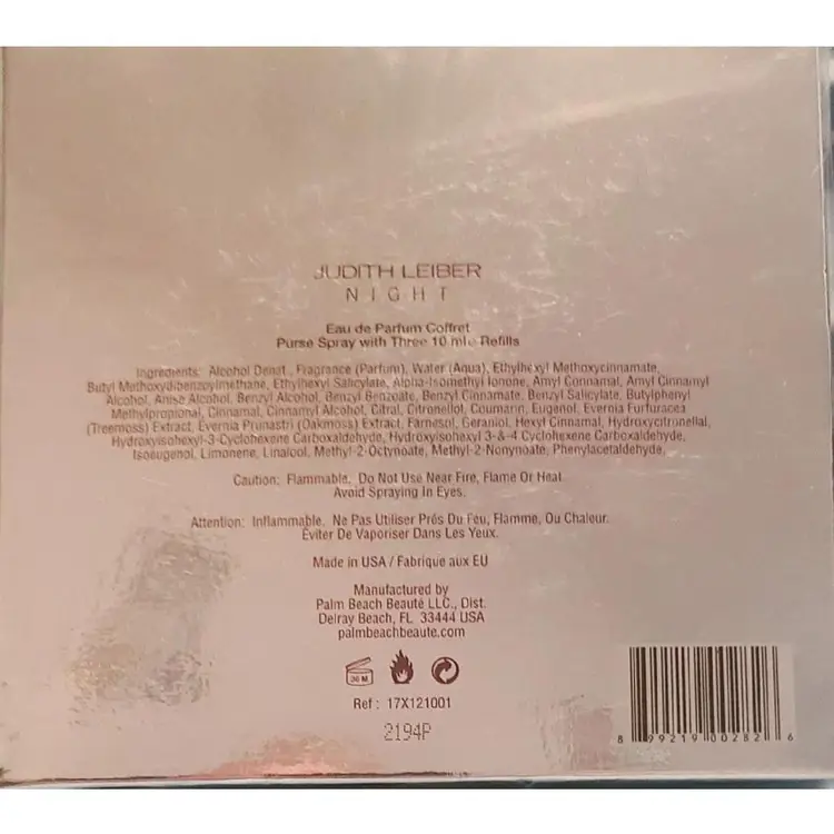 Judith Leiber Night 3 x 10mL. EDP Purse Spray For Women Brand New