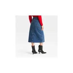 Women's A-Line Midi Denim Skirt - Universal Thread Medium Wash