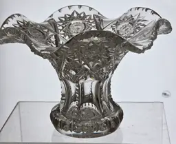 American Brilliant Period Cut Glass Vase