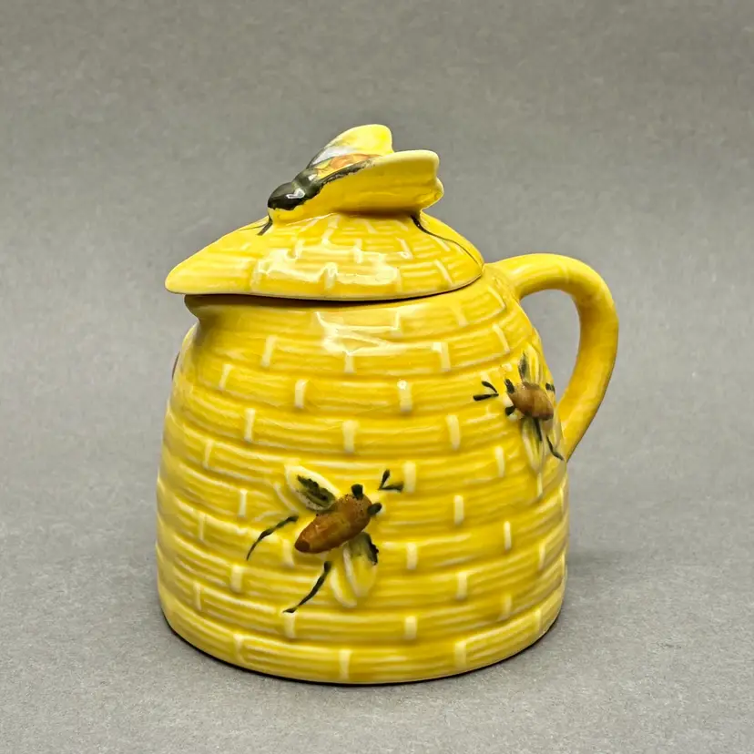 Vintage Ceramic Beehive Honey Pot Pitcher