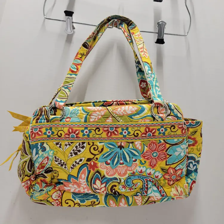 VERA BRADLEY Provencal Yellow Floral Print Handbag/Shoulder Bag