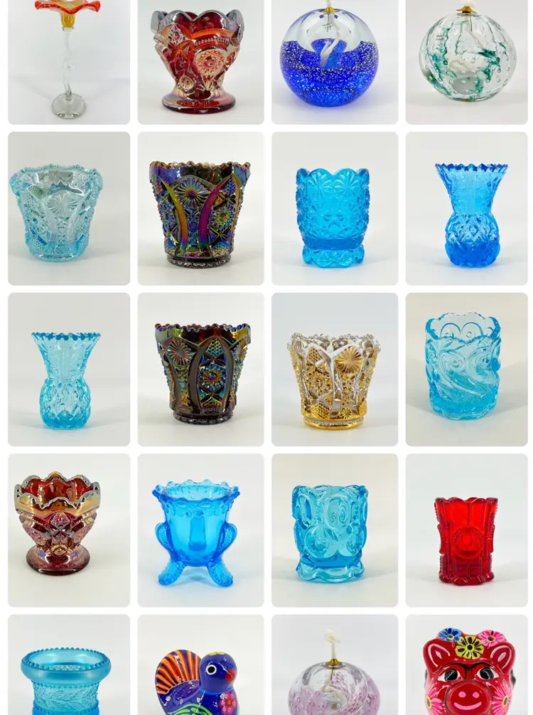 Toothpick Holders~Polish Glass~Mexican Pottery