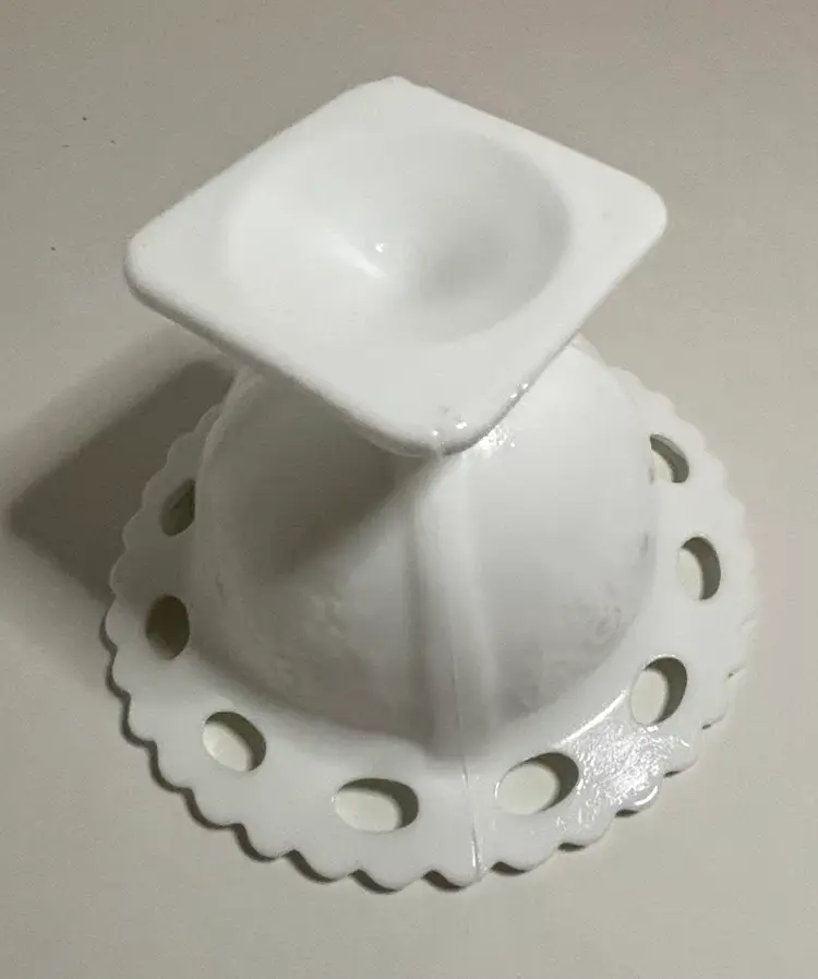 Vintage White Milk Glass 5”x3”