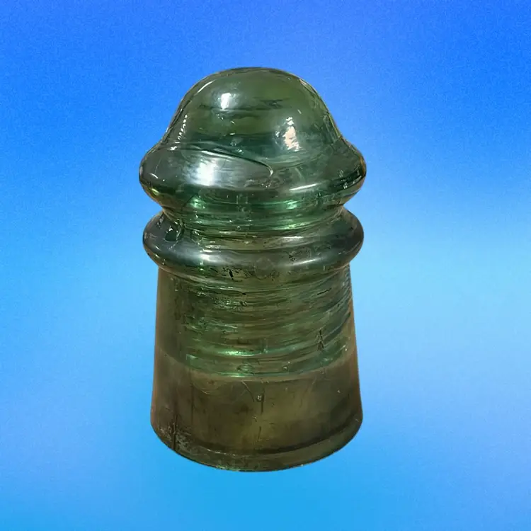 Vintage Green Glass Insulator