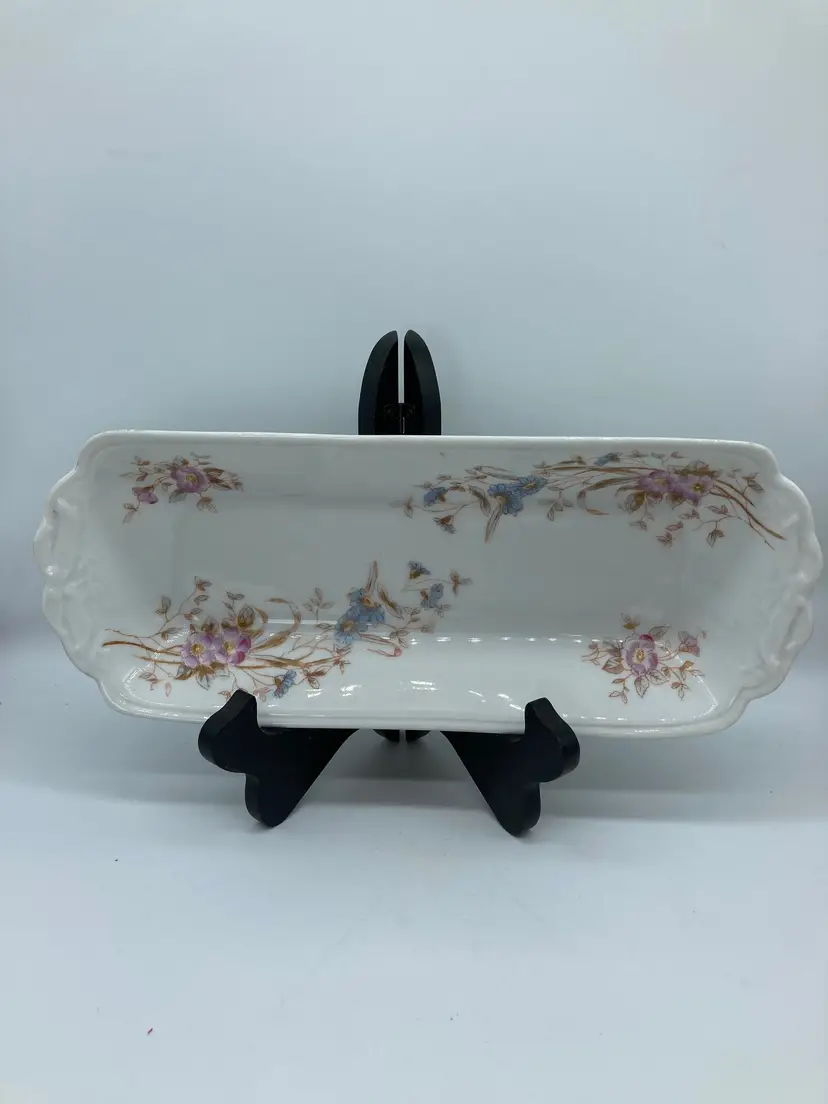 Marx & Gutherz Carlsbad 1446 12” X 5”Hand Painted rectangular serving platter