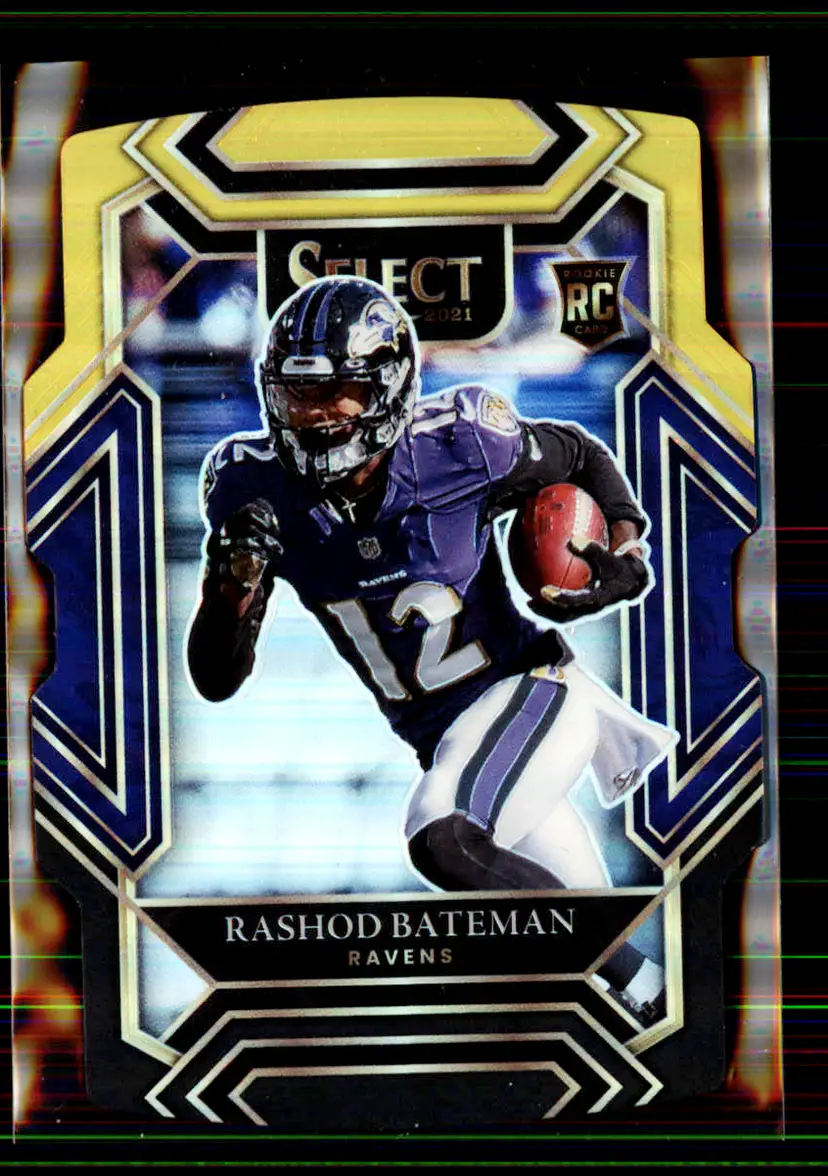 Rashod Bateman 2021 Panini Select Black & Gold Prizm Die Cut #255 - Baltimore Ravens - (147-100)