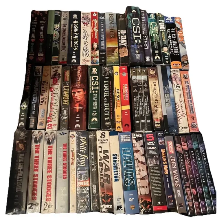 Lot Of 47 Various TV Shows Seasons DVD Lot - Macgyver Smallville Reno 911 +