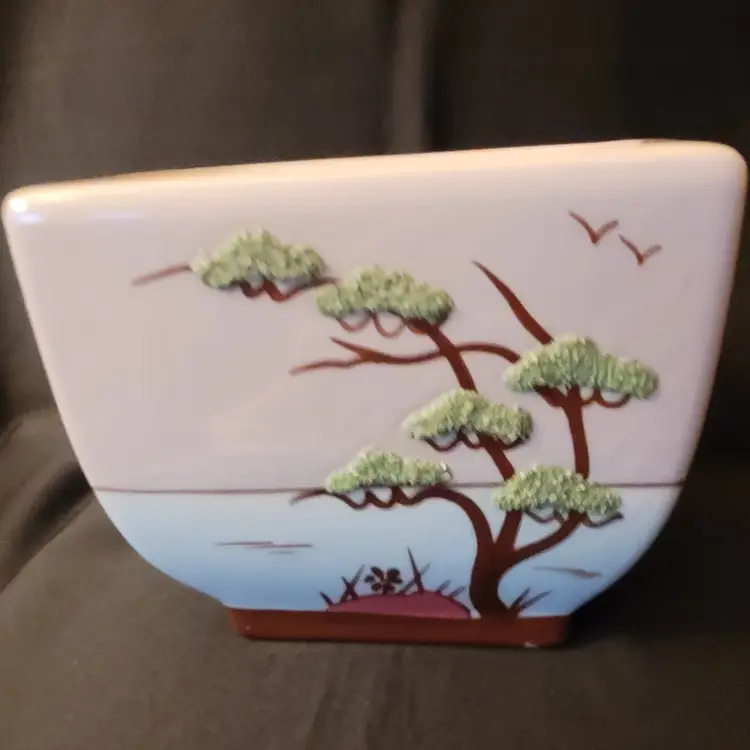 Weil Ware Planter "Ming Tree" Ceramic Ca. Pottery Hand Painted #28