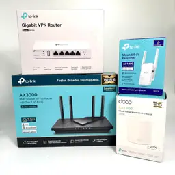 TP-Link Wi-Fi 6 Bundle AX3000 Router AX1800 Deco Mesh VPN Extender