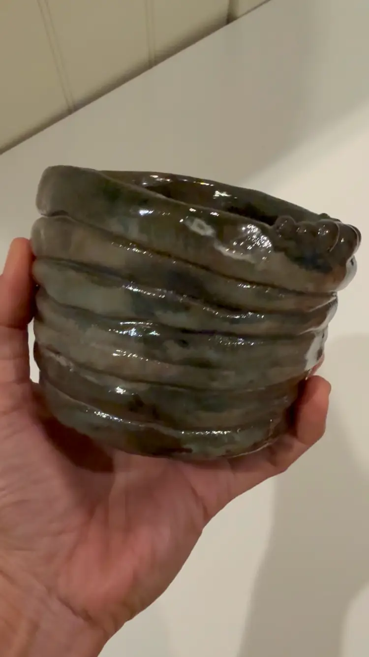 Made By Me - Raku Black Luster Planter