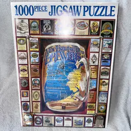 NOS Vintage 1994 White Mountain Puzzles 1000pc New England's Best Beer Brewers
