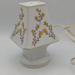 Vintage Irice Nightlight/Floral Porcelain Lamp- Perfume Lamp