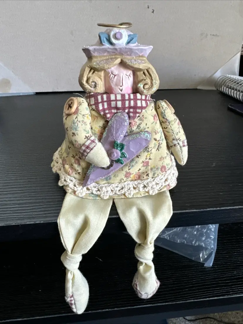Vintage Handmade Doll Shelf Sitter