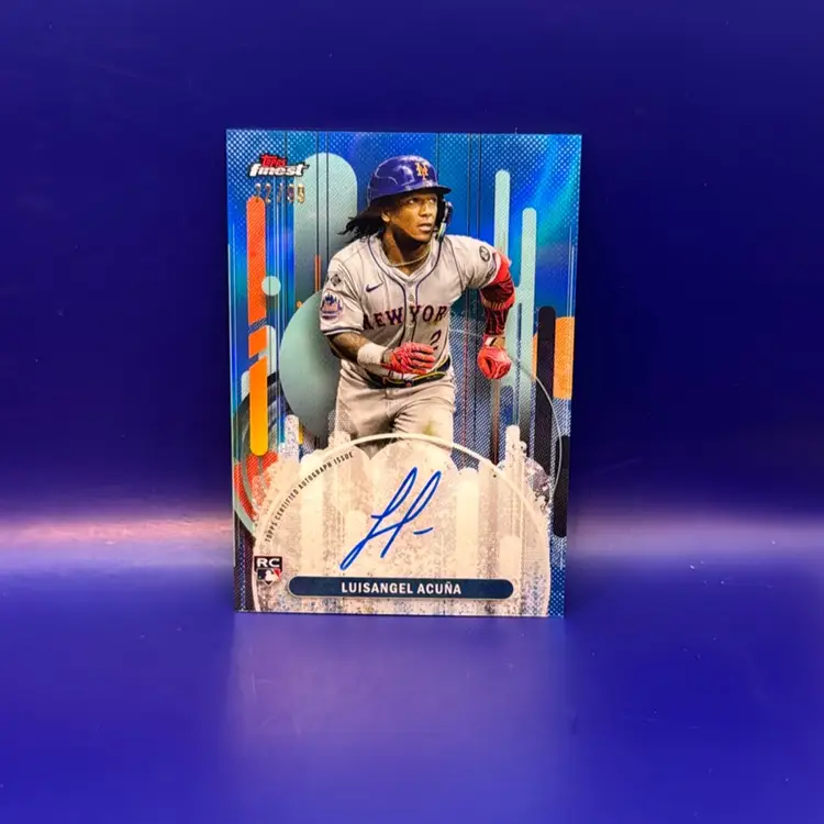 Luisangel Acuna 2025 Topps Finest Autograph Rookie Card #72/99 New York Mets