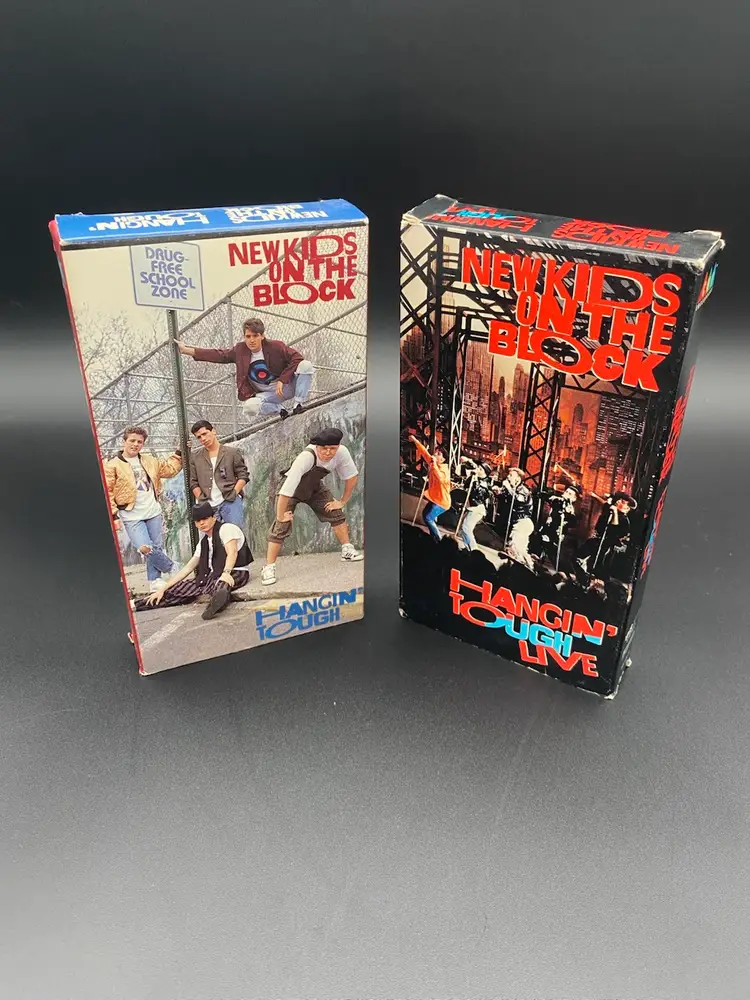 New Kids On The Block Hangin' Tough & Hangin' Tough Live VHS Pair - 1989 CMV