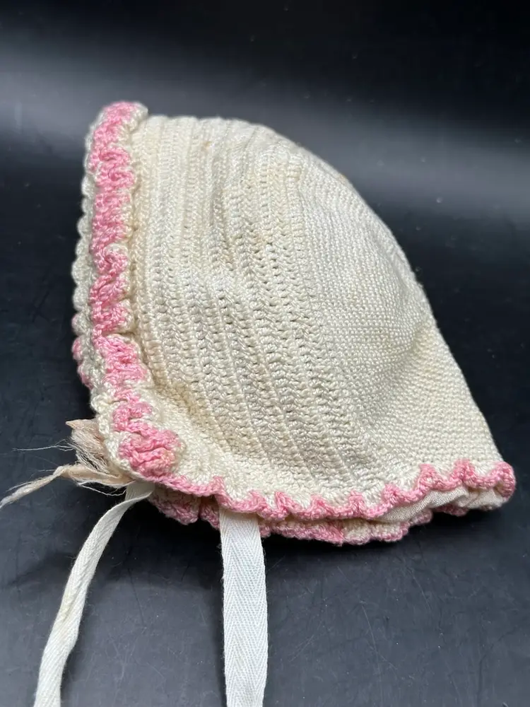 Vintage Baby Hat Crochet Hand Made