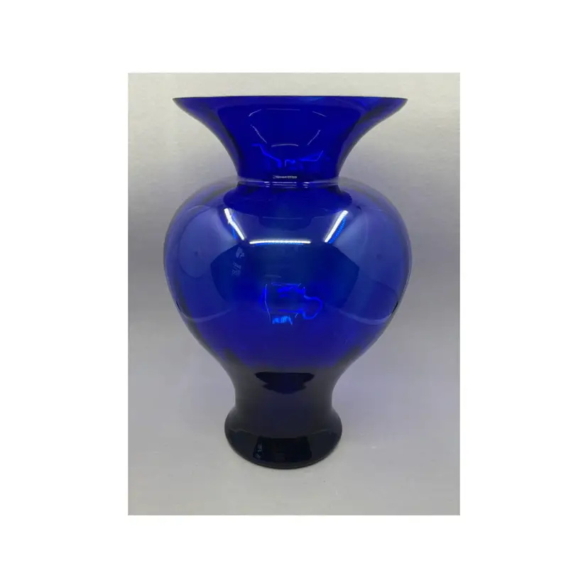 Cobalt Laura Glass Vase, 9.25”