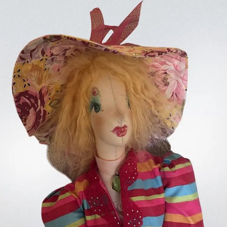 Creepy Victorian Doll Dressed For Success. 30” One Of A Kind