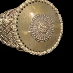 Vintage Gold Tone And Brass Leather Braided Belt 1980’s