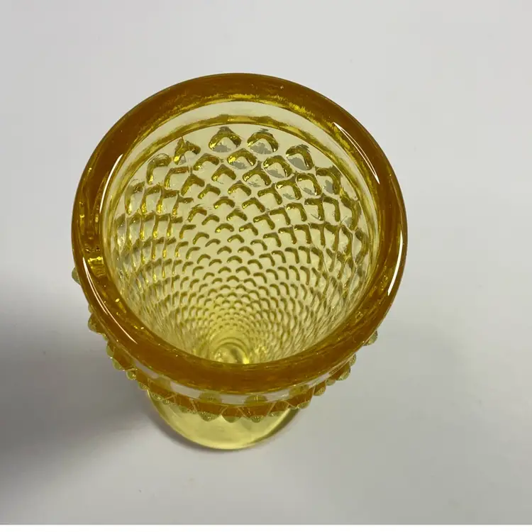 #01 011 Smith Amber Hobnail Vase