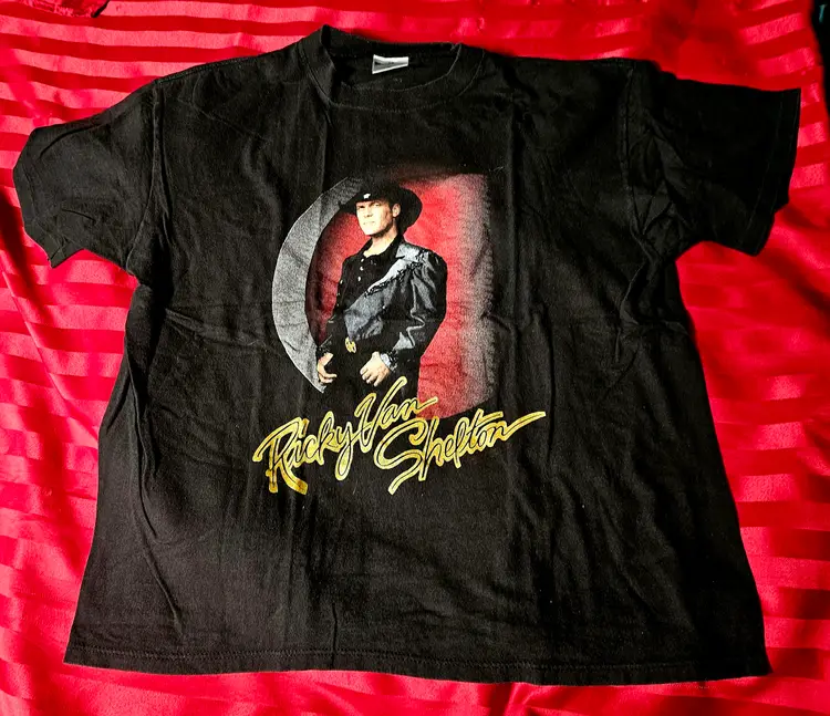 Vintage 90s 1990 Ricky Van Shelton Country Music Artist Brockum Shirt Size XL