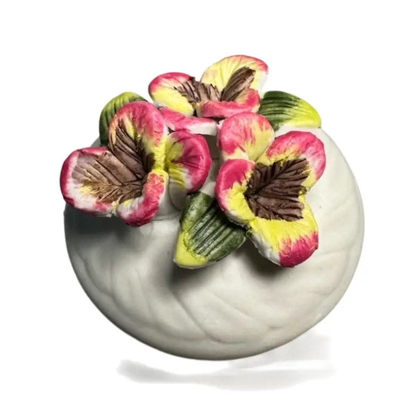 109. Victorian Trading Company Flower Trinket Box Very Small