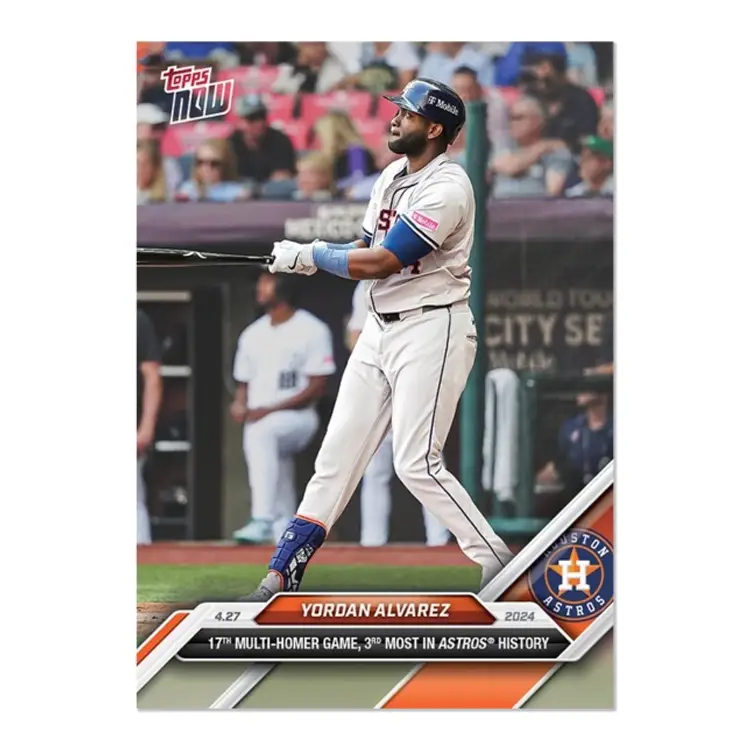 2024 ToppsNOW #127 Yordan Alvarez 17th Multi-Homer Game, 3rd Most In Astros History