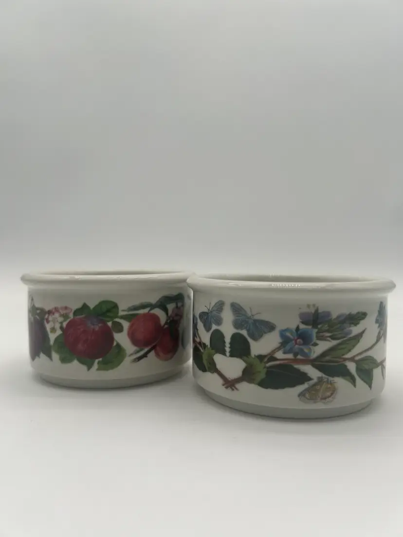 Set Of Two Portmeirion Botanic Garden Ramekins Designed By Susan Williams-Ellis