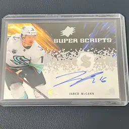 2021-22 Upper Deck SPx Jared McCann Super Scripts Auto Seattle Kraken