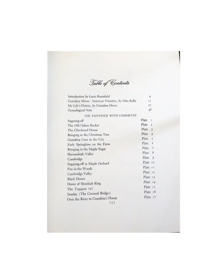 Vintage Book Grandma Moses American Primitive Hard Cover 1947 Paintings Comments