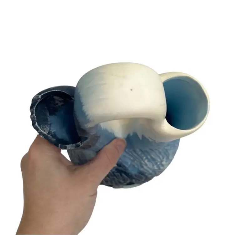 Native American Blue Southwestern Double Spouted Clay Wedding Vase