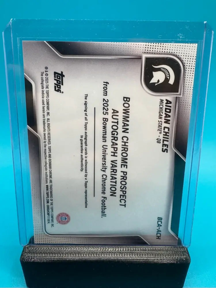 Aidan Chiles Bowman Chrome U Auto Michigan State Spartans