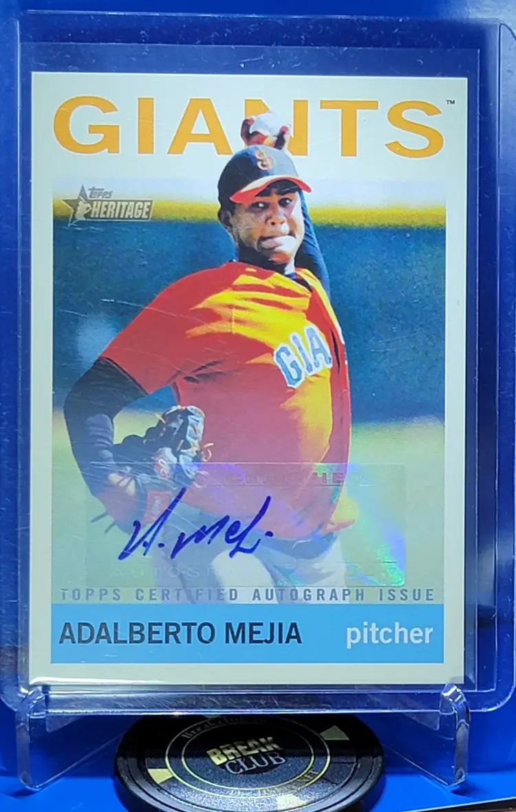 Adalberto Mejia 2013 Hertigar Minor League Auto #ROA-AM San Francisco Giants