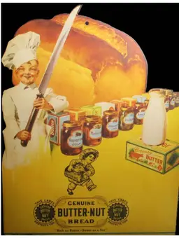 Vintage Butter Nut Bread Hanging Signs Store Display Kitchen Decor