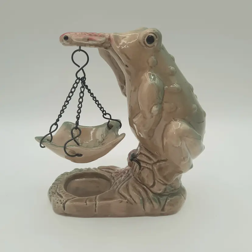 Frog Dragonfly Hanging Basket Wax Tart Warmer Tealight Holder