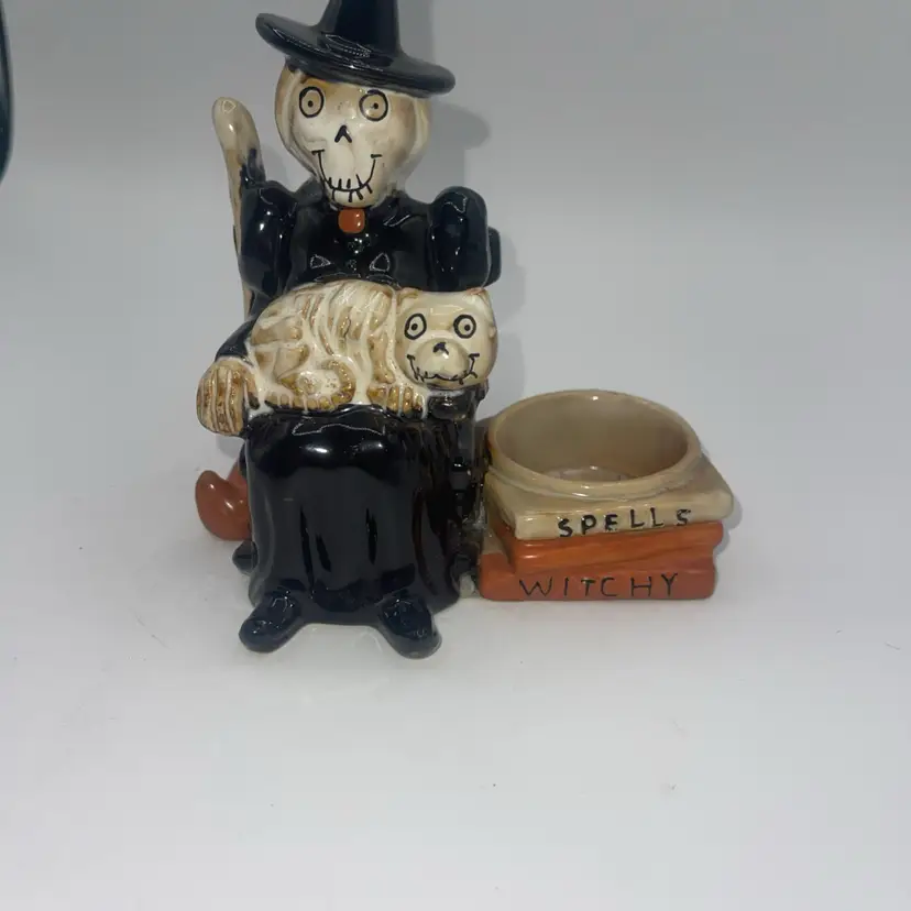 Yankee Votive Candle Boney Bunch Witchy Kitty Tea Light Candle Holder Halloween