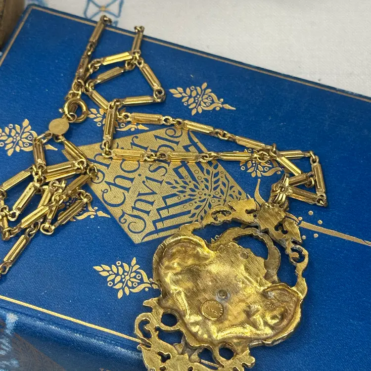 Vintage Accessocraft NYC Cherub Necklace