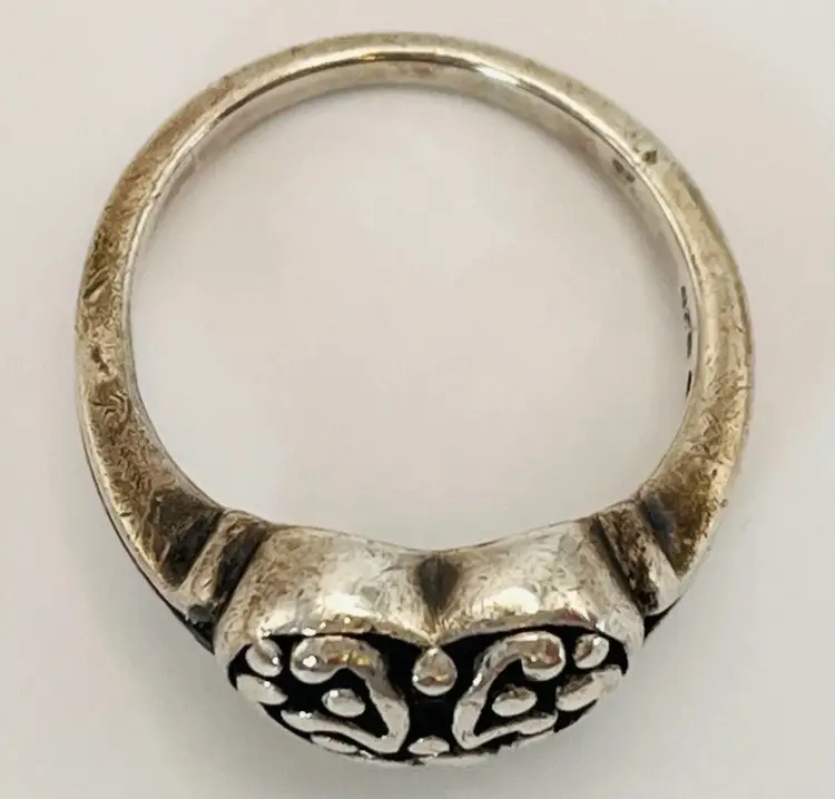 VTG Sterling Silver Ring Size 8 Filigree Western Coquette-Girl-Core Sweetheart