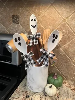 Last Call Halloween Sale Set Of 3 Decorative Ghost Halloween Mixing Spoons For Decor Only