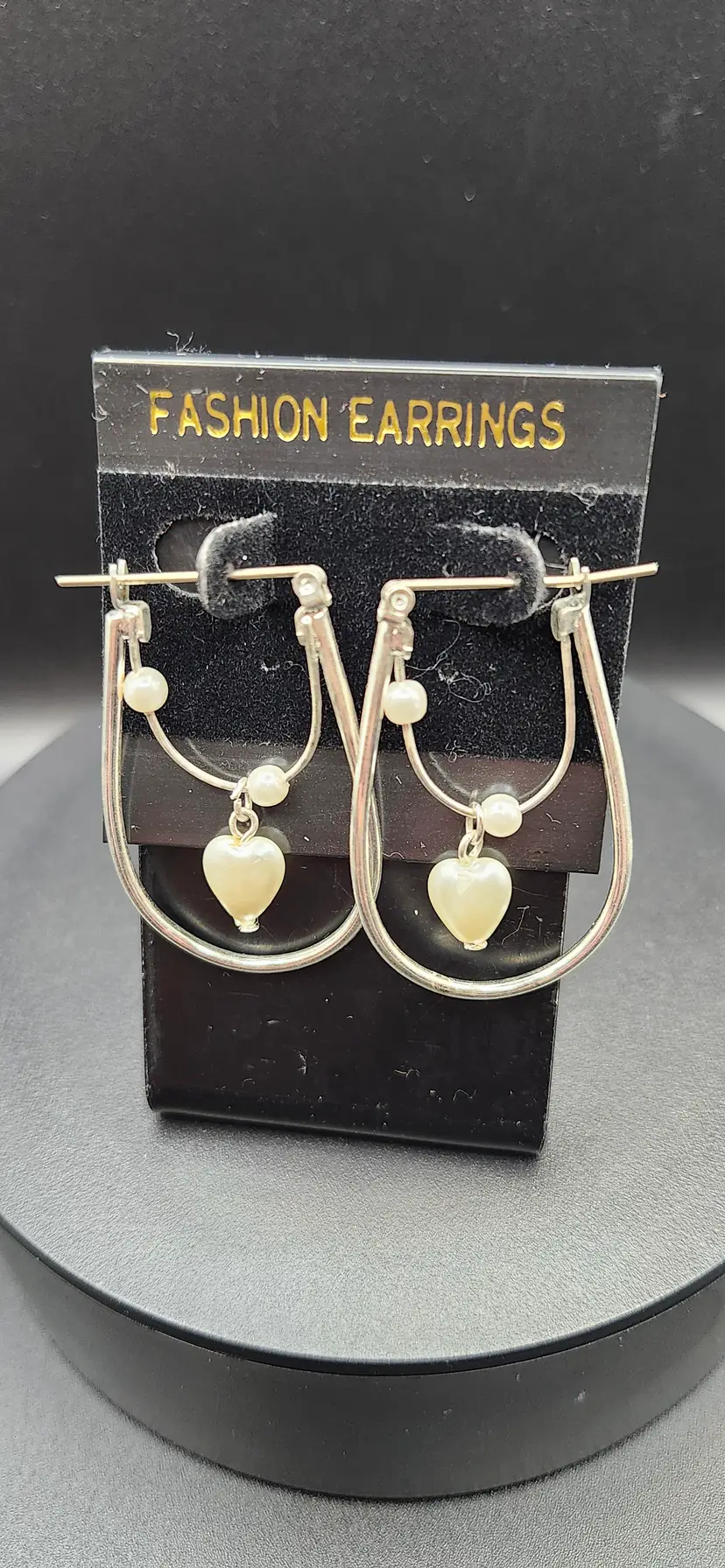 Heart Charm Hoop Earrings
